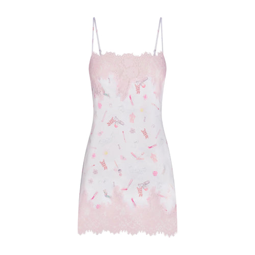 LIGHTWEIGHT SATIN MINI SLIP DRESS | SNOW ESSENTIALS BAG