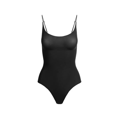 SHEER SEAMLESS THONG BODYSUIT | ONYX