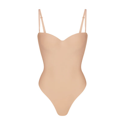 SKIMS BODY UNDERWIRE THONG BODYSUIT | CLAY