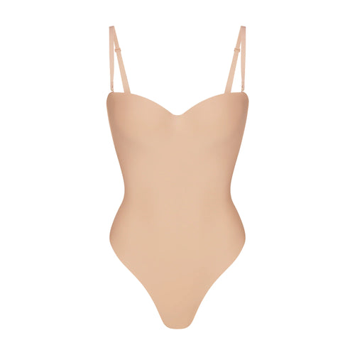 SKIMS BODY UNDERWIRE THONG BODYSUIT | CLAY