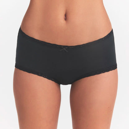 LIGHTWEIGHT COTTON LACE HIPSTER | SOOT TONAL