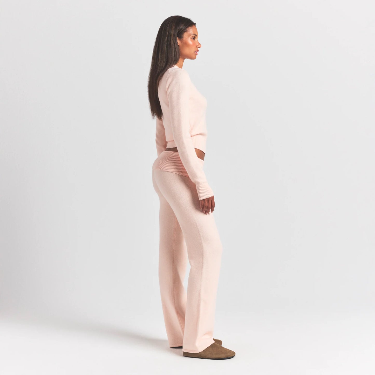 SWEATER KNITS RIBBED LONG SLEEVE FITTED CREW NECK | PRIMROSE