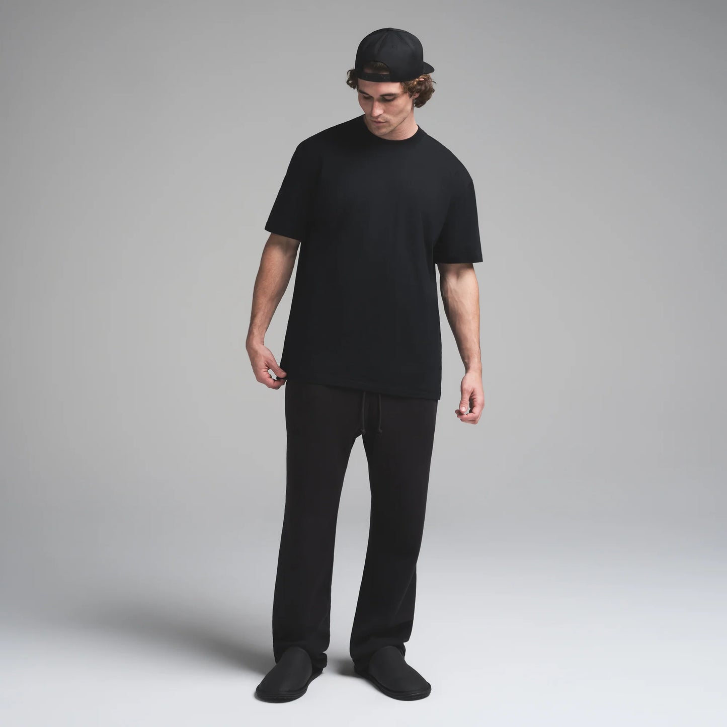 HEAVYWEIGHT COTTON MENS RELAXED T-SHIRT | OBSIDIAN