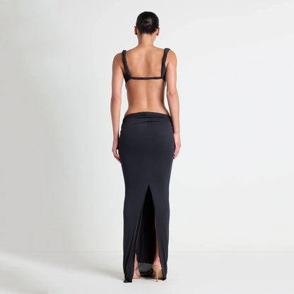 VETTESE X SKIMS SHEER MODAL DRAPED BRALETTE | ONYX