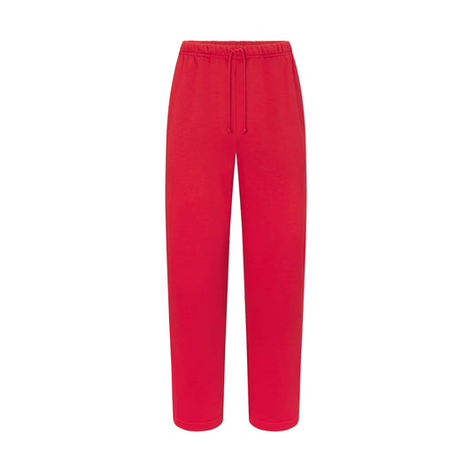 FLEECE LOUNGE MENS CLASSIC STRAIGHT LEG PANT | WASHED RED