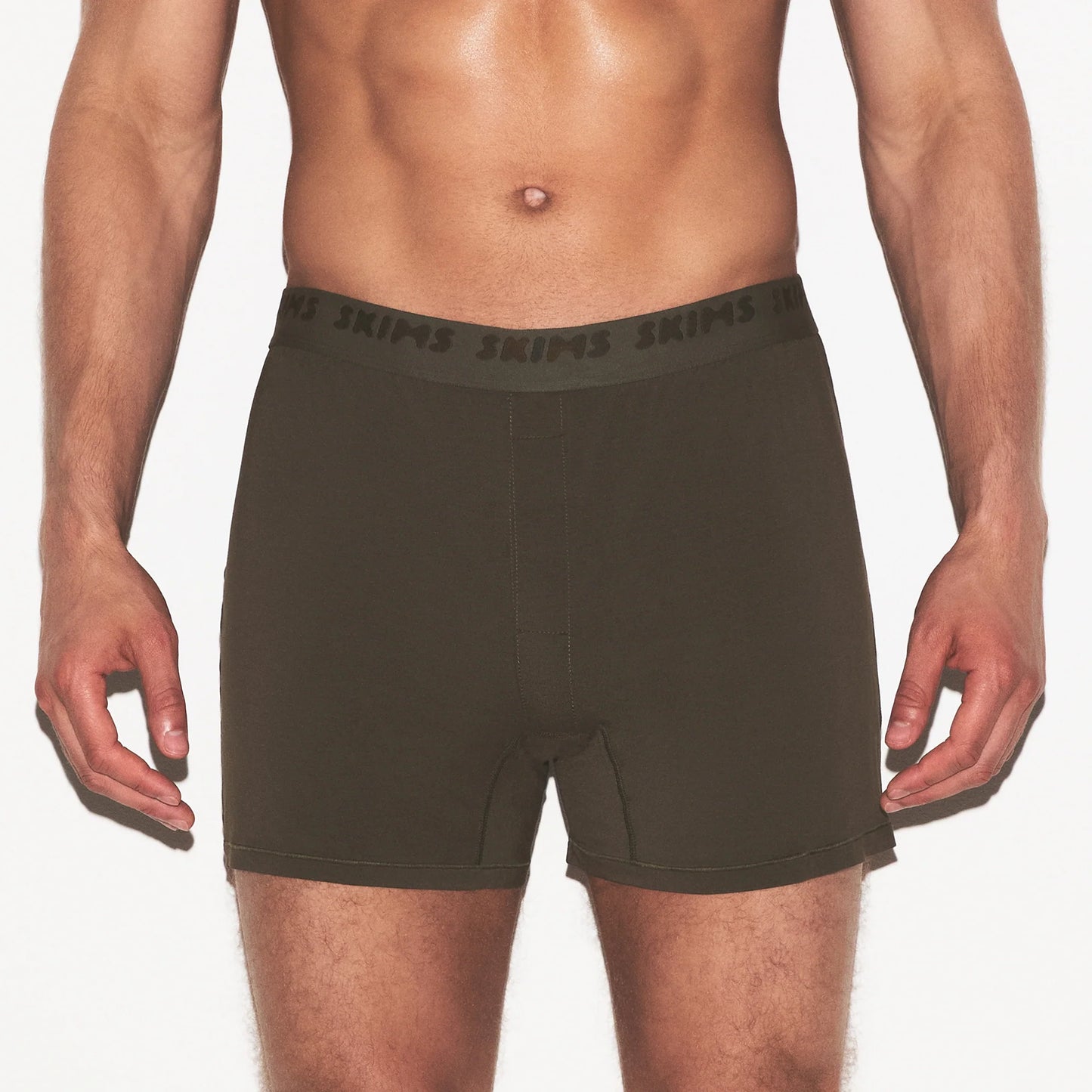 SKIMS STRETCH MENS KNIT BOXER | LODEN