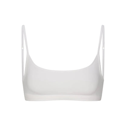 EVERYDAY COTTON SCOOP BRALETTE | SNOW