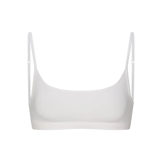 EVERYDAY COTTON SCOOP BRALETTE | SNOW