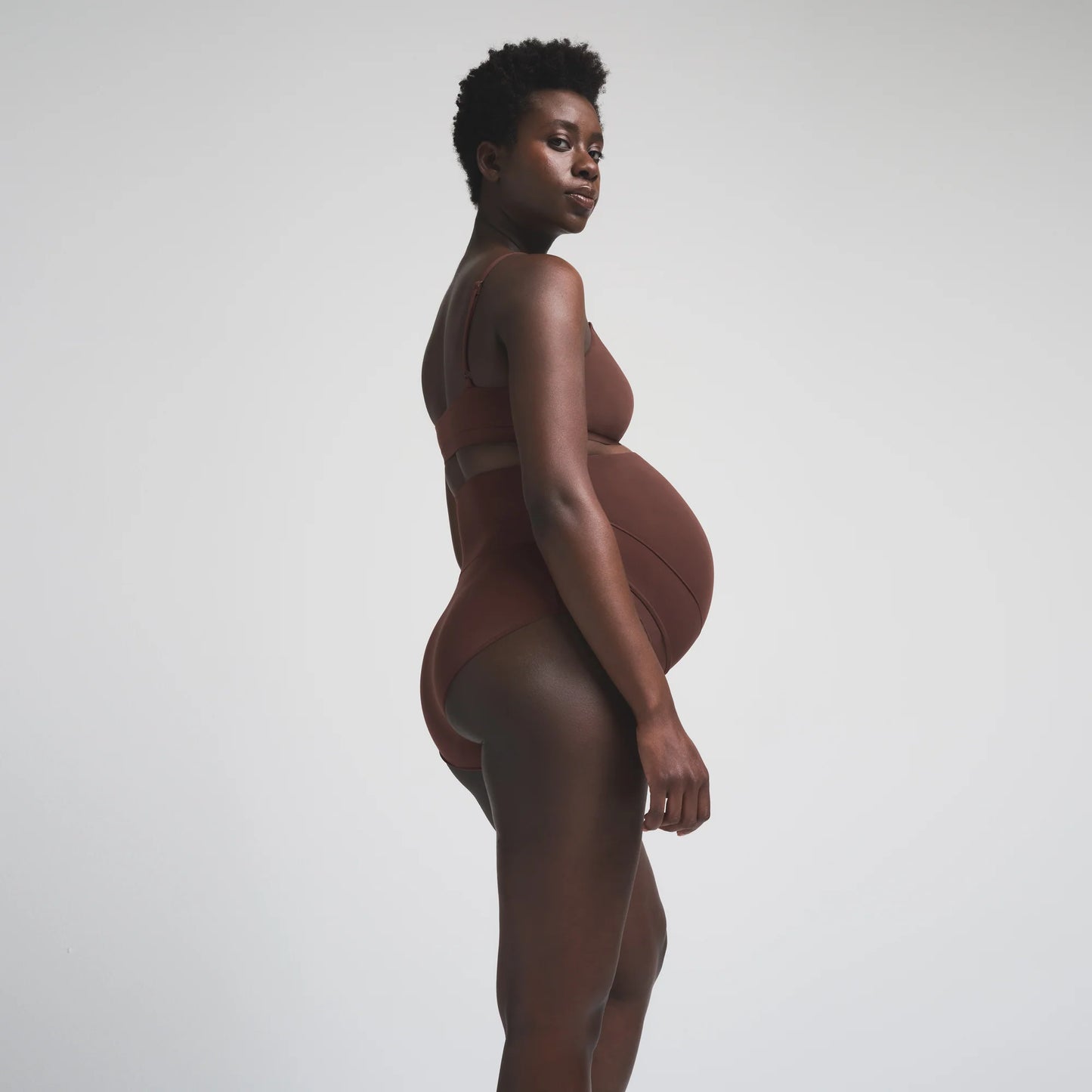 FITS EVERYBODY MATERNITY BANDED HIGH-WAISTED BRIEF | COCOA