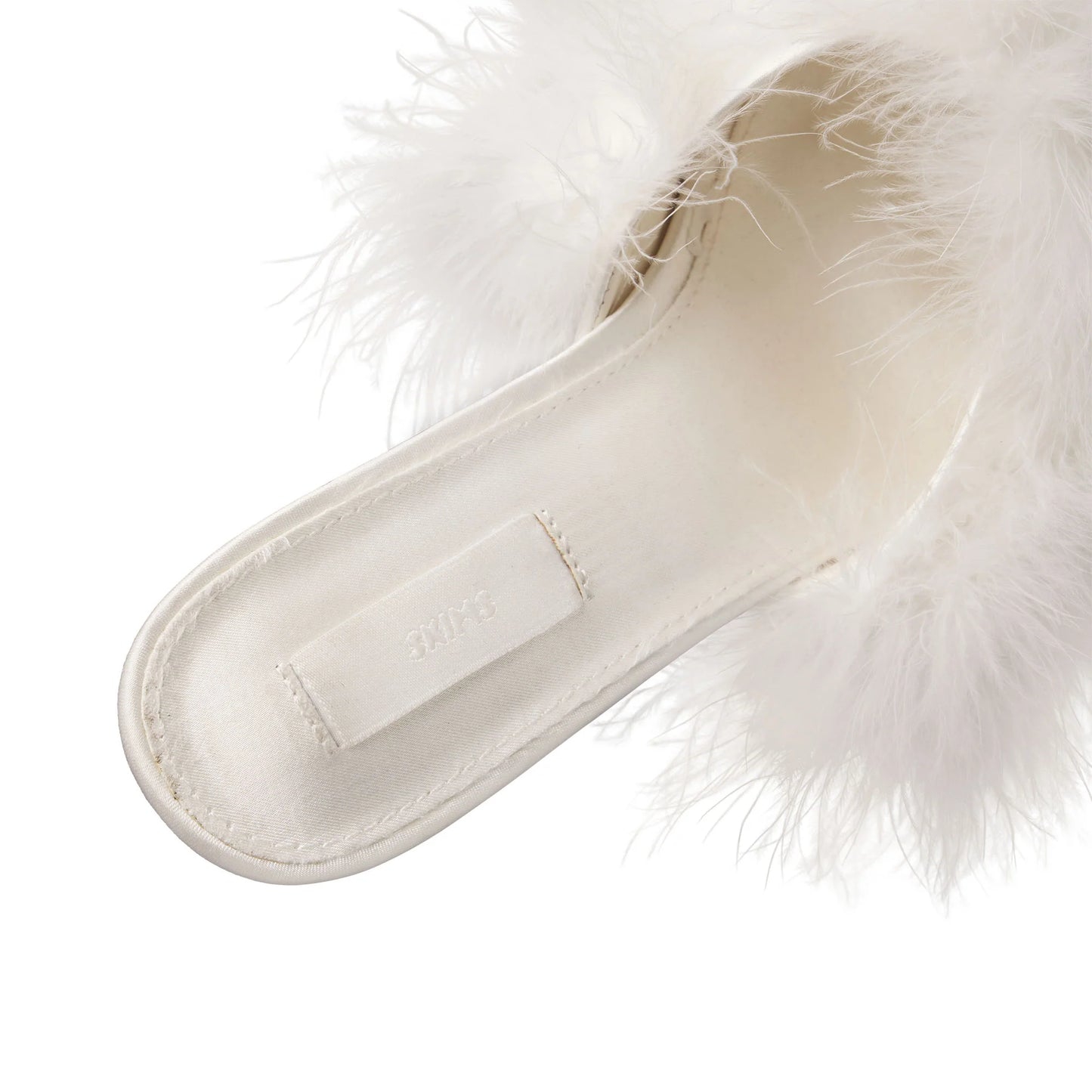 FEATHER KITTEN HEEL | IVORY
