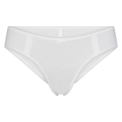 LIGHTWEIGHT COTTON LACE HIPSTER | SNOW