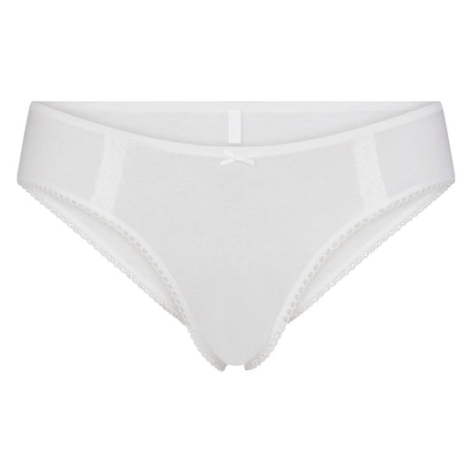 LIGHTWEIGHT COTTON LACE HIPSTER | SNOW