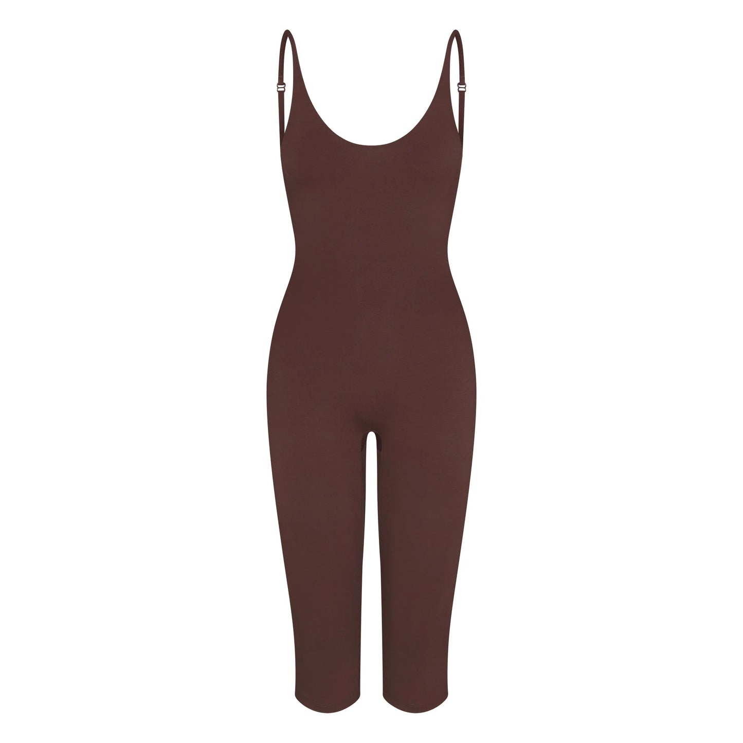 SMOOTH LAYERS CAPRI CATSUIT | COCOA