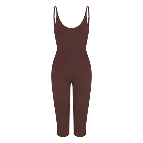 SMOOTH LAYERS CAPRI CATSUIT | COCOA