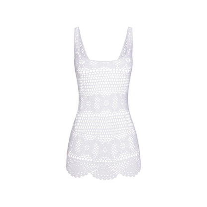 SWIM COVER-UPS CROCHET MINI TANK DRESS | SNOW