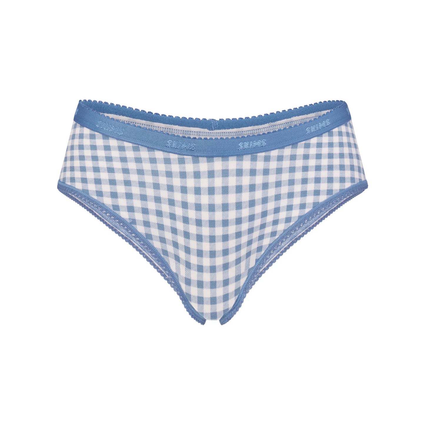 LIGHTWEIGHT COTTON LOGO PICOT HIPSTER | ARCTIC GINGHAM