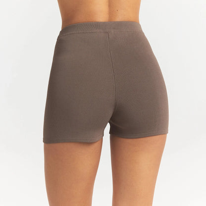 REFINED KNIT HIGH-WAISTED SHORT | AMETHYST
