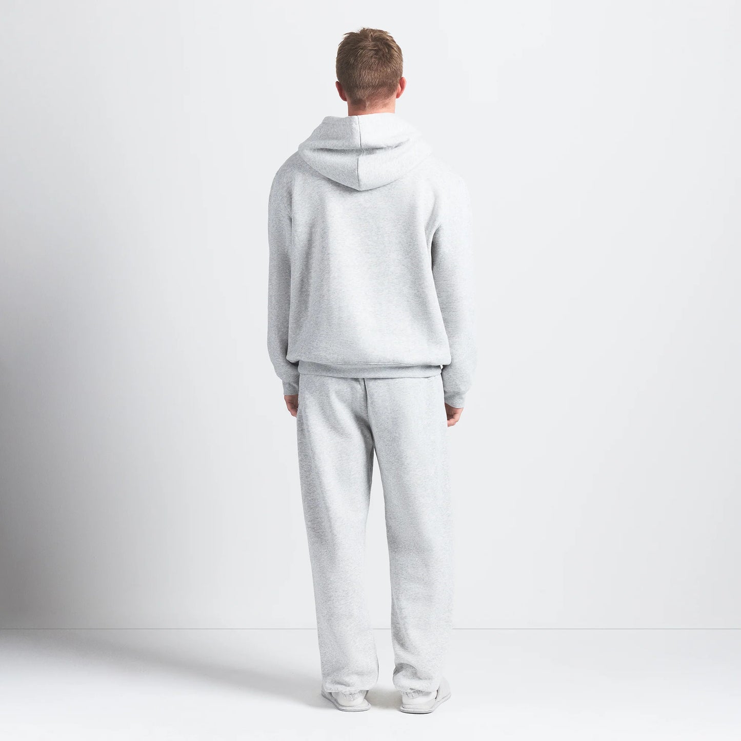 FLEECE LOUNGE MENS RELAXED HOODIE | LIGHT HEATHER GREY