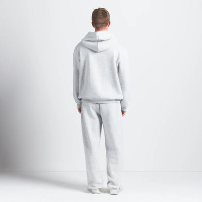FLEECE LOUNGE MENS RELAXED HOODIE | LIGHT HEATHER GREY