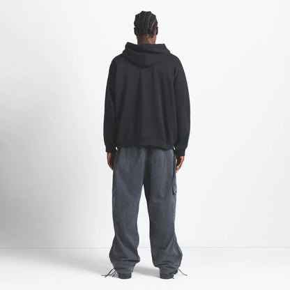 FLEECE LOUNGE MENS RELAXED HOODIE | WASHED ONYX