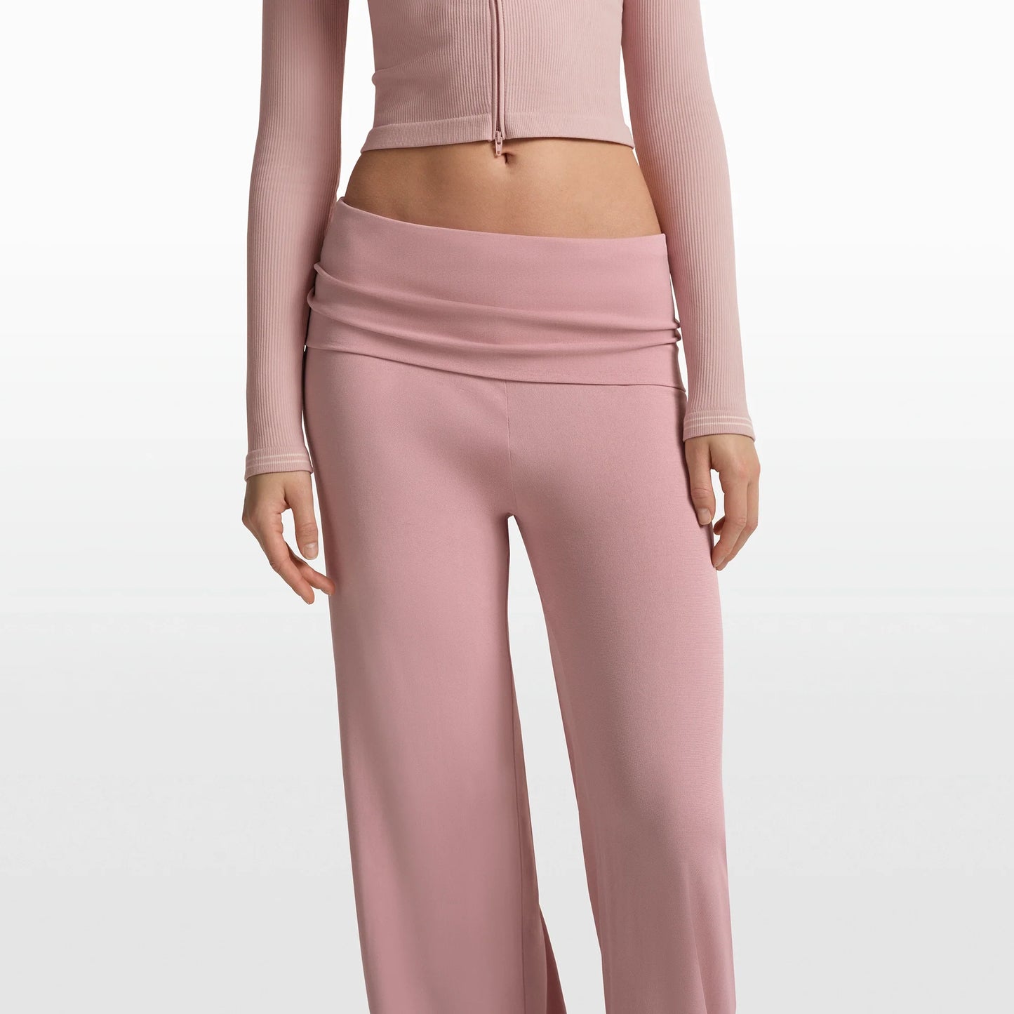 NikeSKIMS STRETCH KNIT FOLDOVER WIDE LEG PANT | HIMALAYAN