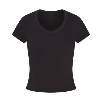 WORN IN JERSEY BABY V NECK TEE | WASHED ONYX