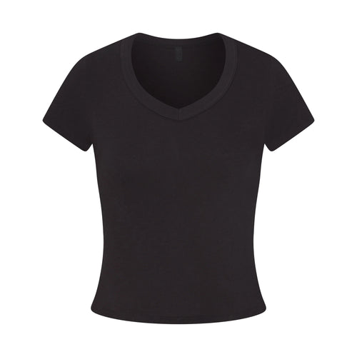 WORN IN JERSEY BABY V NECK TEE | WASHED ONYX