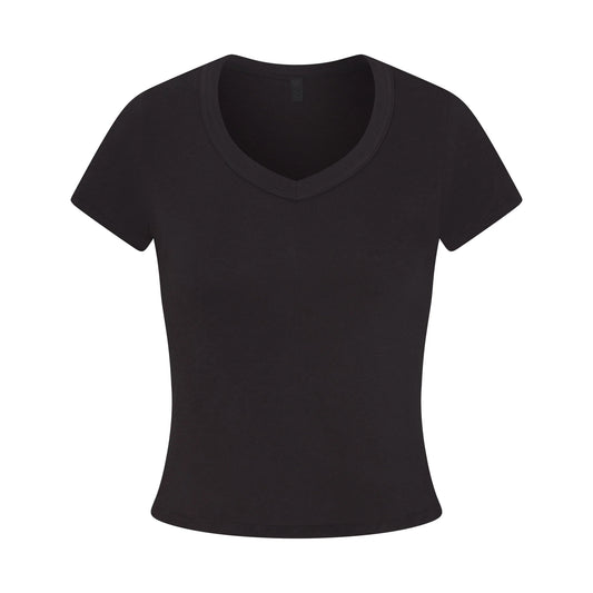 WORN IN JERSEY BABY V NECK TEE | WASHED ONYX