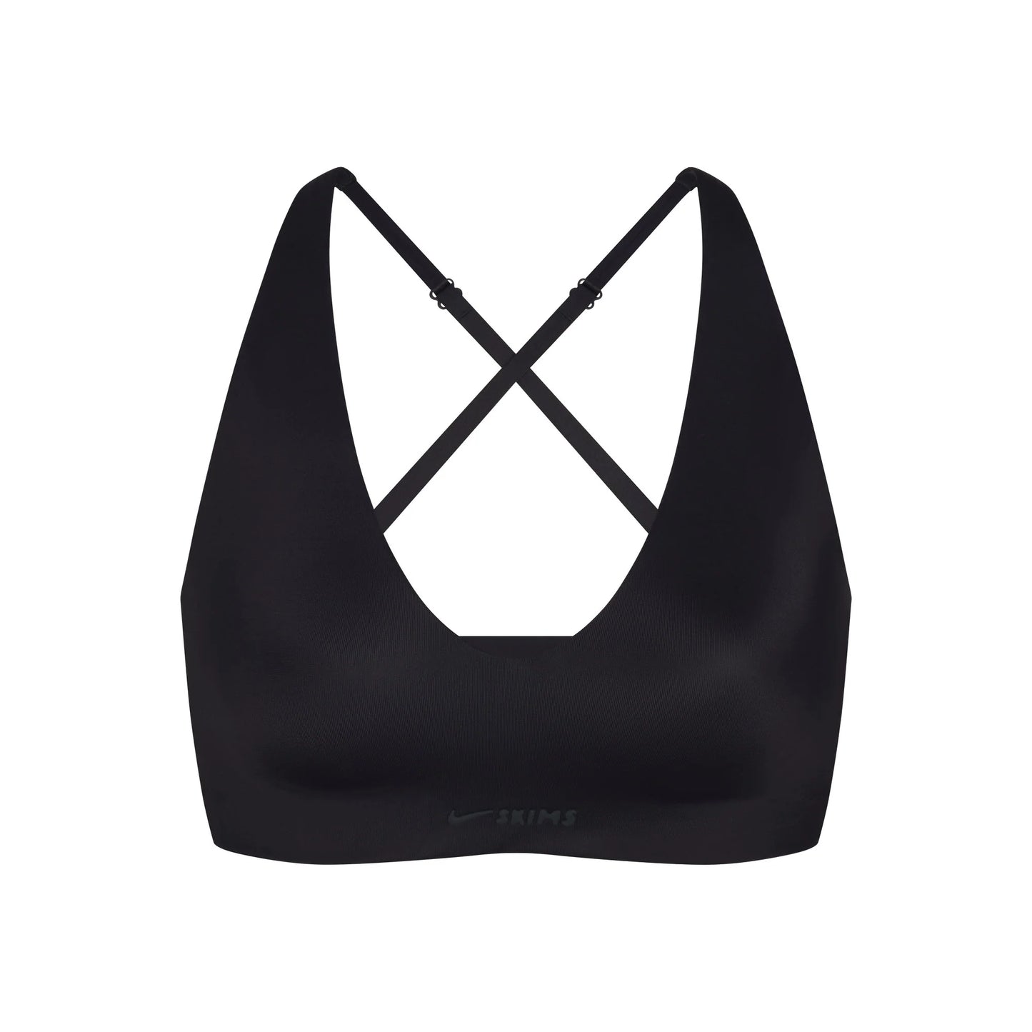 NikeSKIMS SHINE V-NECK BRA | OBSIDIAN