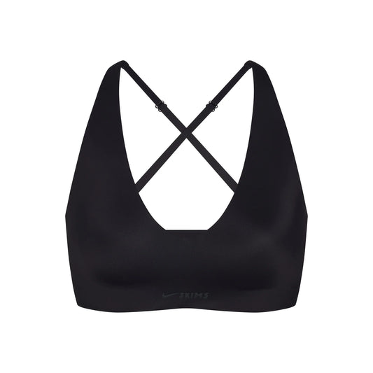 NikeSKIMS SHINE V-NECK BRA | OBSIDIAN