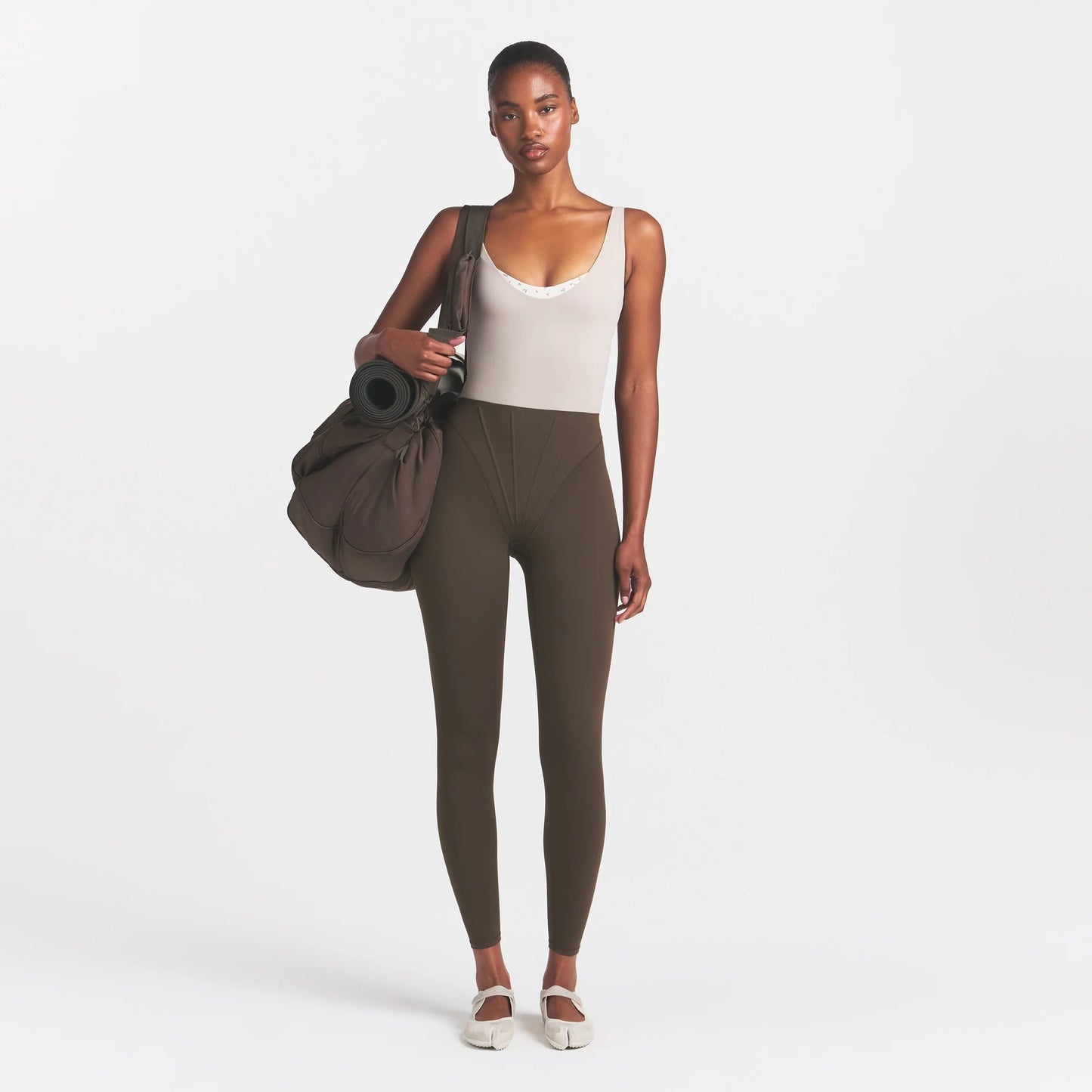 NikeSKIMS MATTE CORSET 26" LEGGING | DARK SEPIA