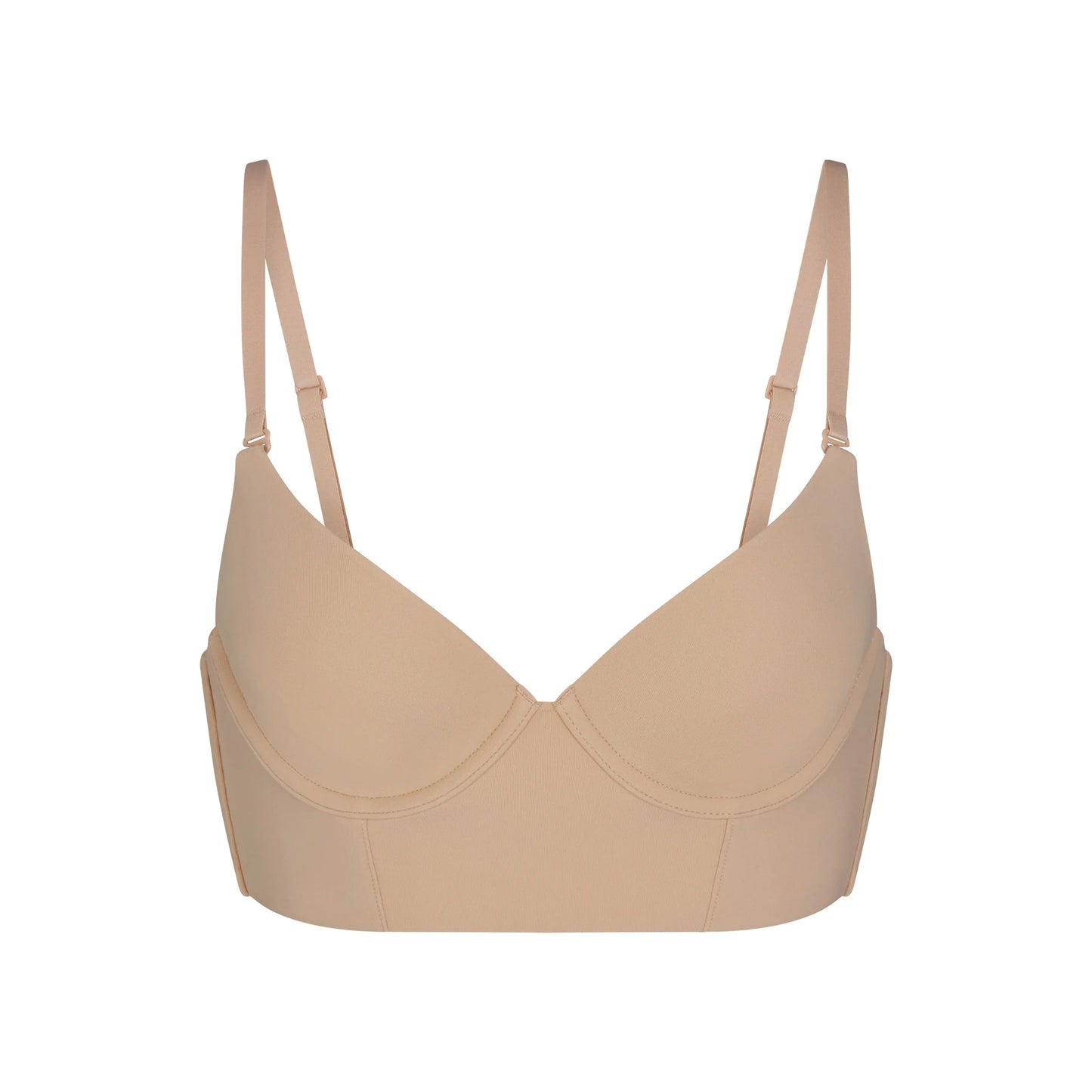 FITS EVERYBODY LOW BACK LONGLINE BRA | CLAY