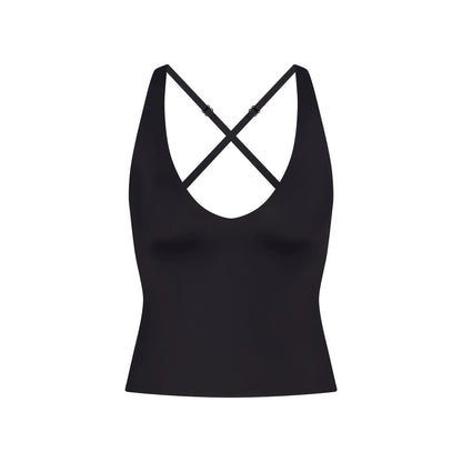 NikeSKIMS SHINE V-NECK TANK | OBSIDIAN