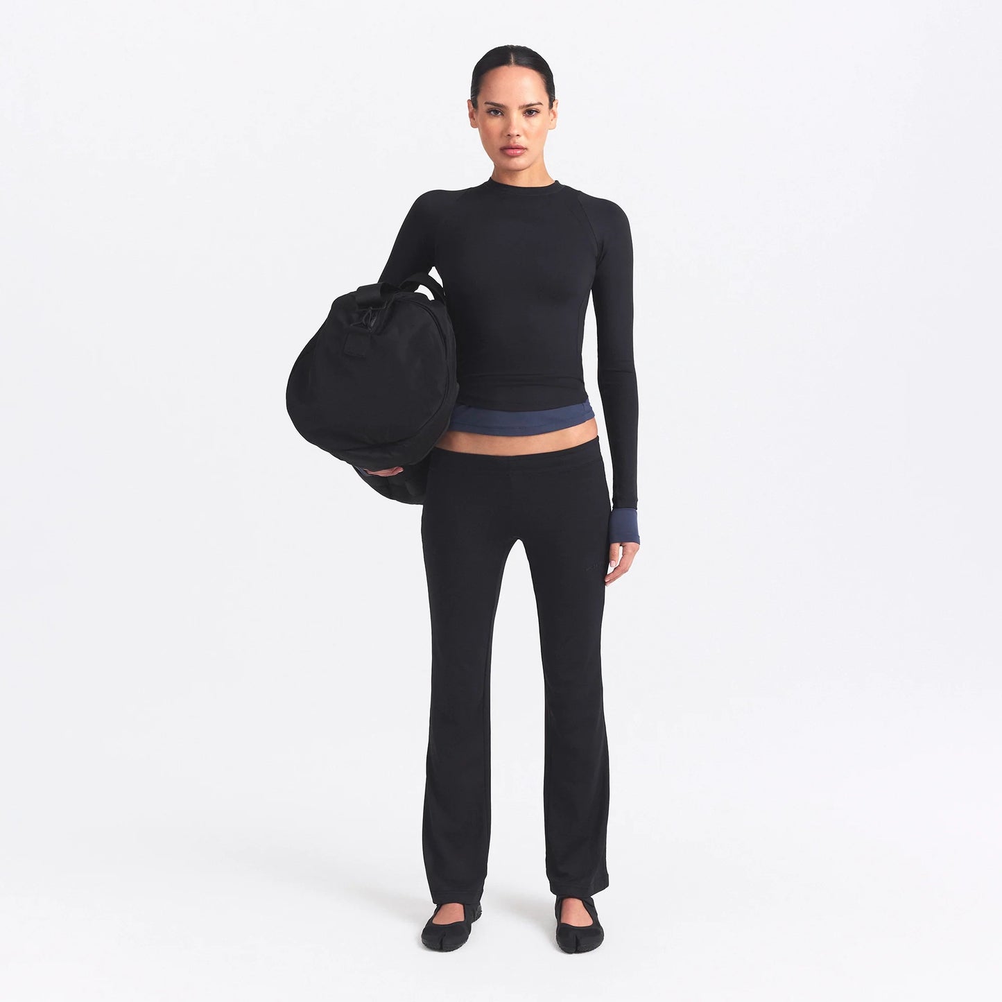 NikeSKIMS AIRY LOW RISE MINI FLARE PANT | OBSIDIAN