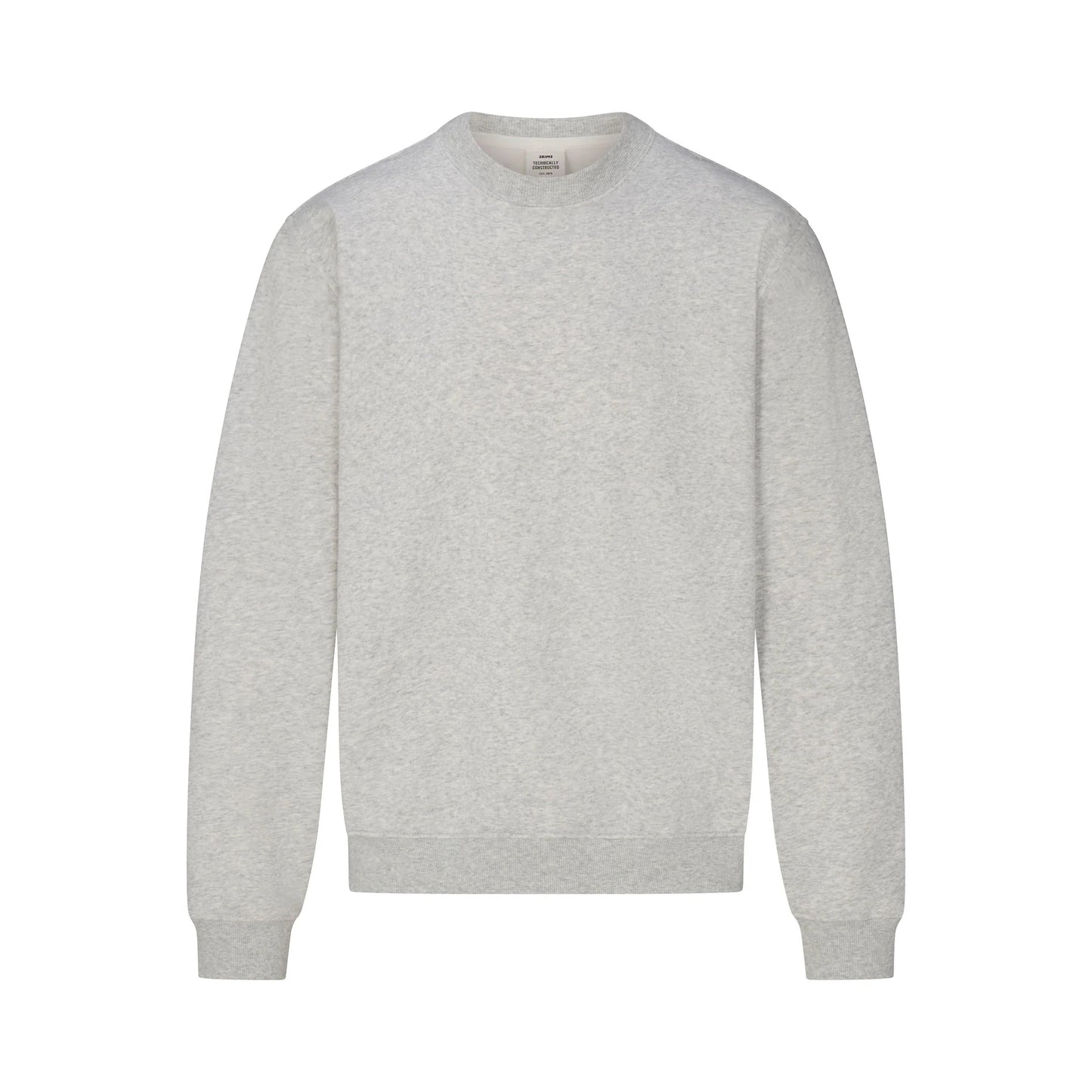 FLEECE LOUNGE MENS RELAXED HIGH CREWNECK | LIGHT HEATHER GREY