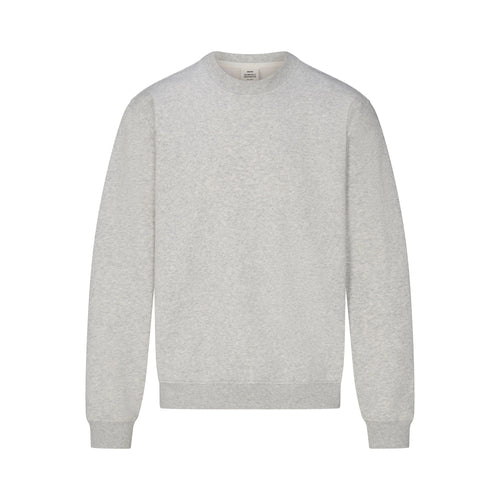 FLEECE LOUNGE MENS RELAXED HIGH CREWNECK | LIGHT HEATHER GREY