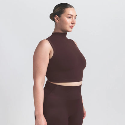 NikeSKIMS VINTAGE SEAMLESS MOCK NECK BRA TOP | PHOENIX