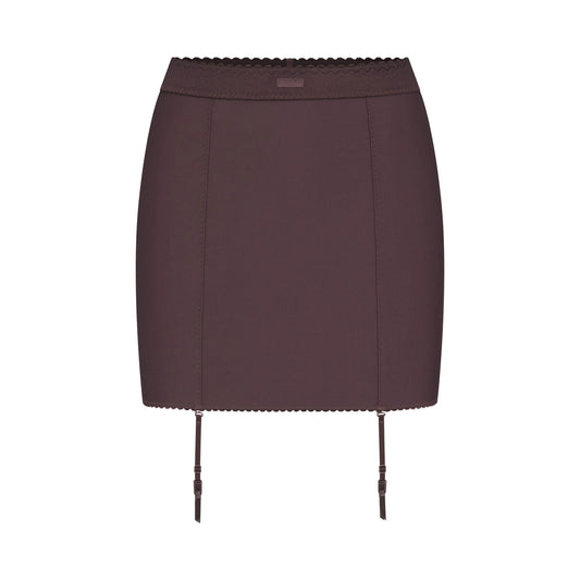 SKIMS BODY MINI GARTER SKIRT | RAISIN
