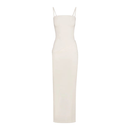 VETTESE X SKIMS SHEER MODAL LONG DRESS | ECRU