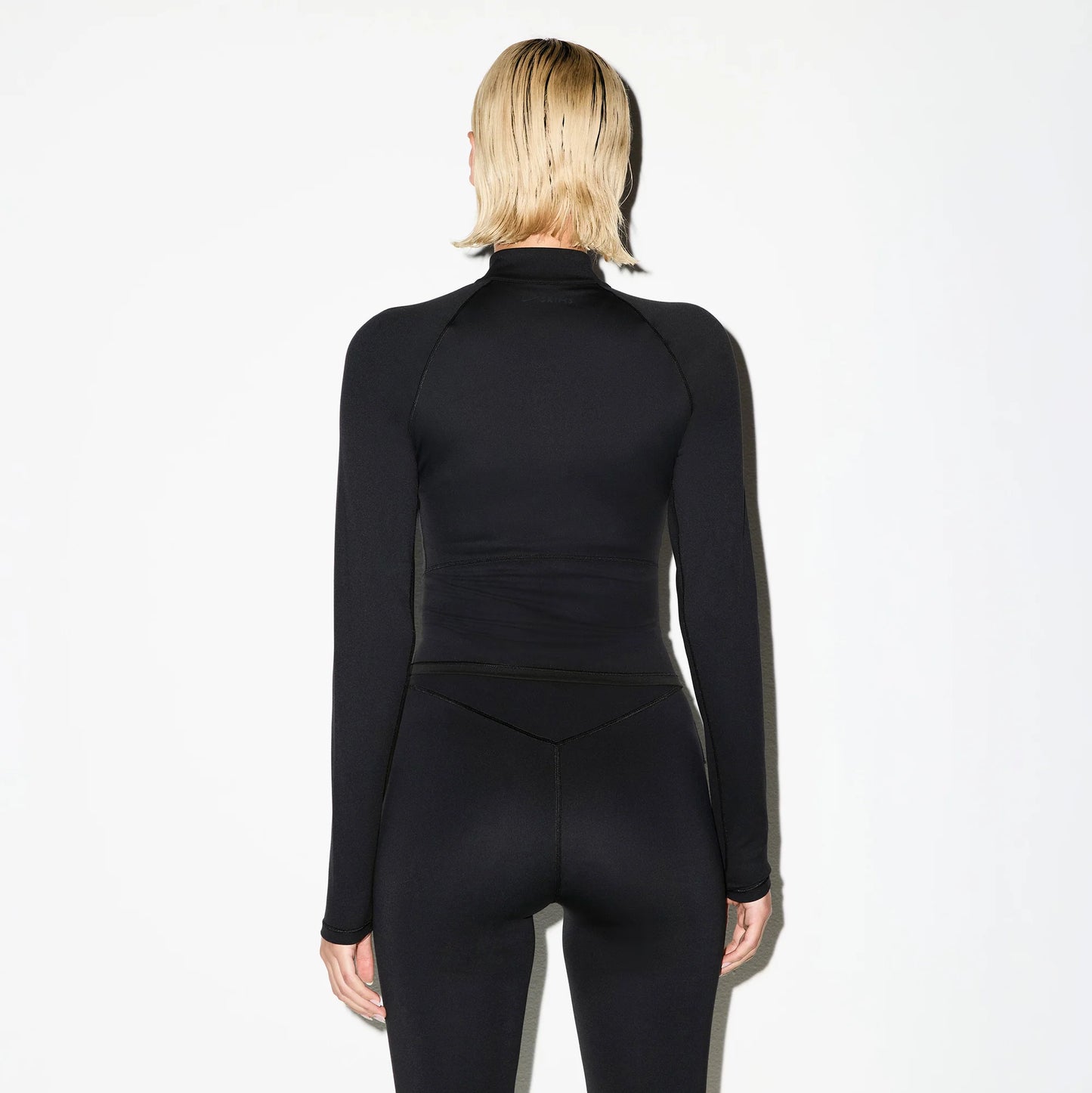 NikeSKIMS MATTE MOCK NECK FULL ZIP JACKET | OBSIDIAN