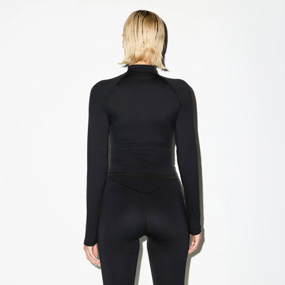 NikeSKIMS MATTE MOCK NECK FULL ZIP JACKET | OBSIDIAN
