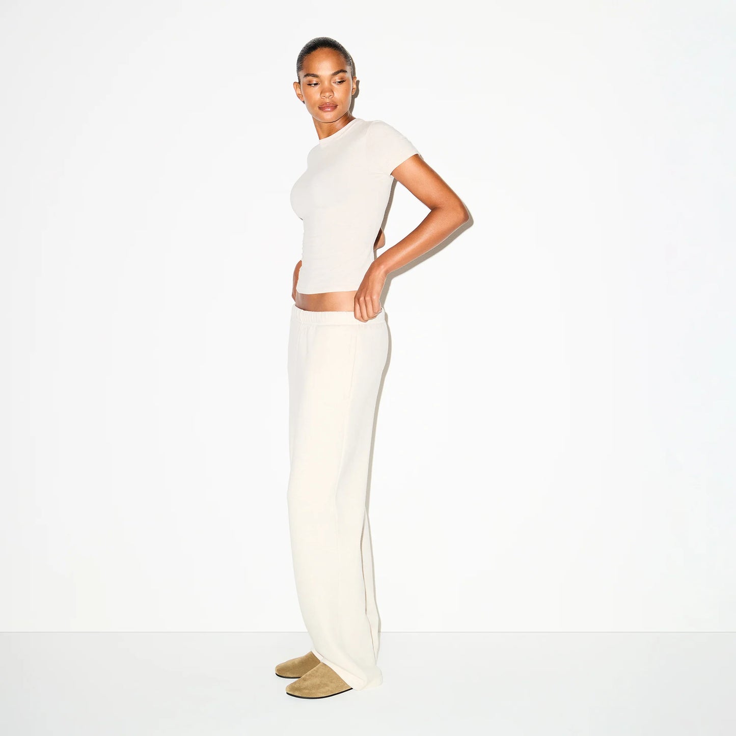 COTTON FLEECE CLASSIC STRAIGHT LEG PANT | OATMEAL HEATHER