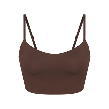 NikeSKIMS MATTE CAMI BRA TOP | DARK SEPIA