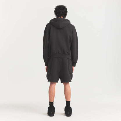 HEAVYWEIGHT FLEECE MENS CARGO SHORT | WASHED ONYX