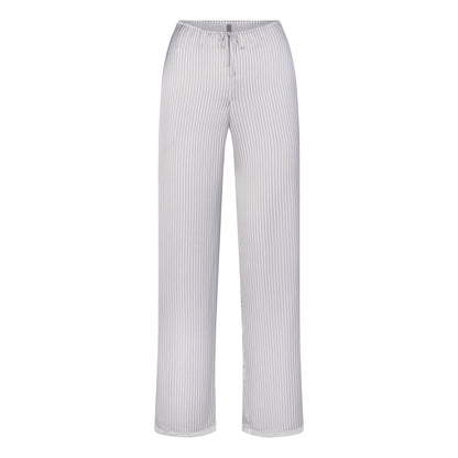 WOVEN SHINE LACE PANT | SILVER TRIPLE PINSTRIPE