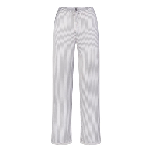 WOVEN SHINE LACE PANT | SILVER TRIPLE PINSTRIPE