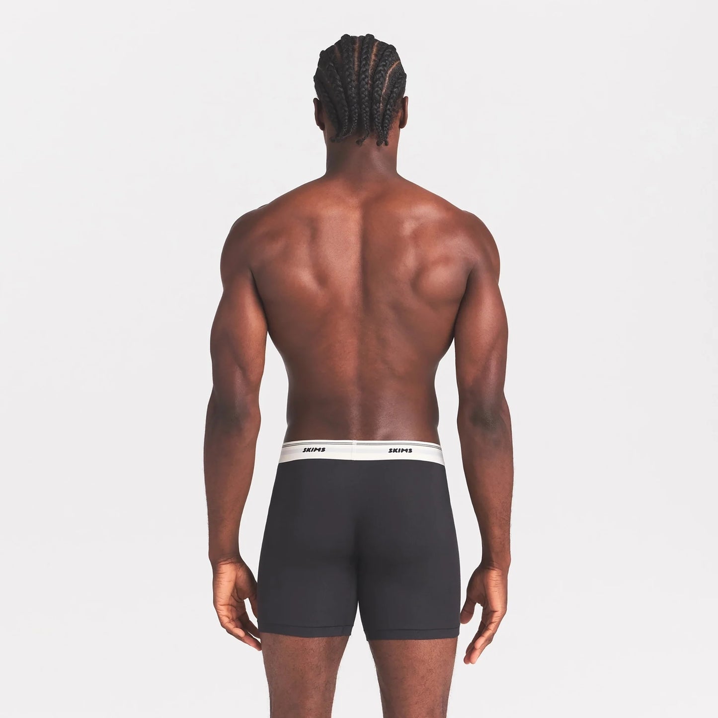 SKIMS COTTON RIB MENS 5" BOXER BRIEF | ONYX