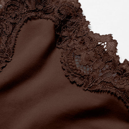 FITS EVERYBODY LACE SCOOP BRALETTE | ESPRESSO