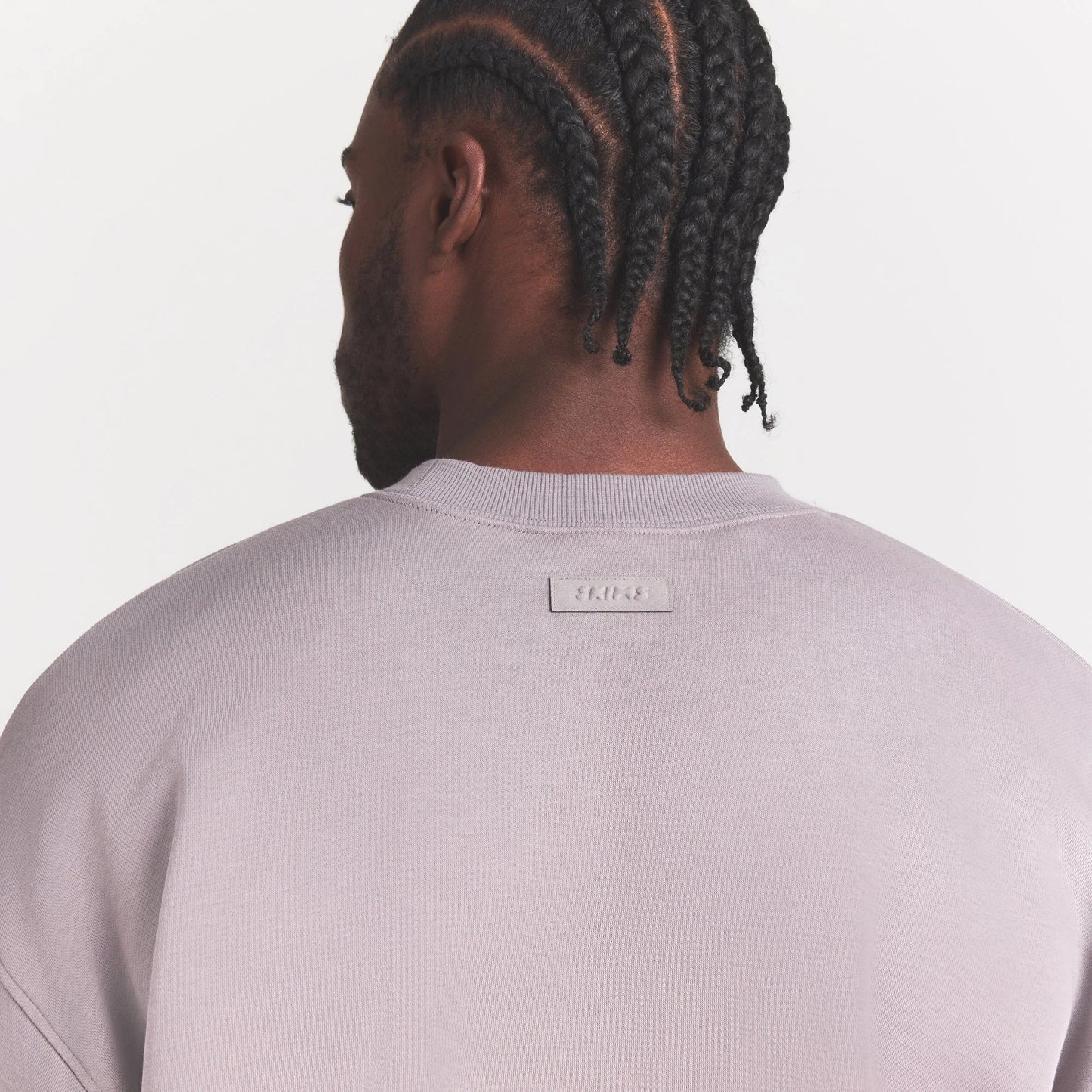 FLEECE LOUNGE MENS RELAXED HIGH CREWNECK | SHADOW
