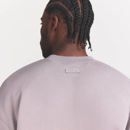FLEECE LOUNGE MENS RELAXED HIGH CREWNECK | SHADOW